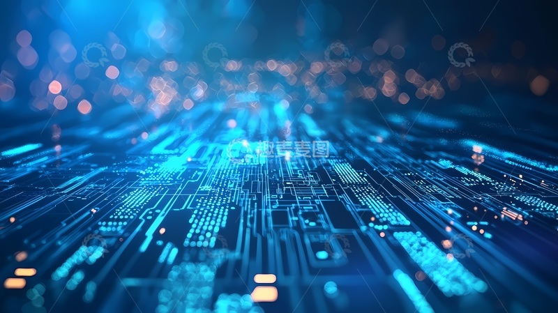 高清大图下载【趣麦麦图】科技感数字网络背景