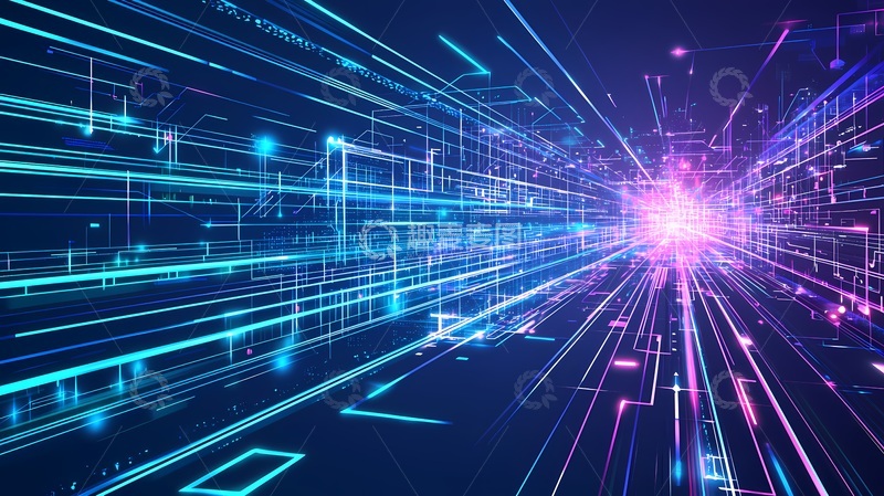 高清大图下载【趣麦麦图】科技感光效数据流视觉素材