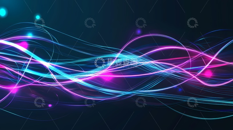 高清大图下载【趣麦麦图】光效流动科技背景