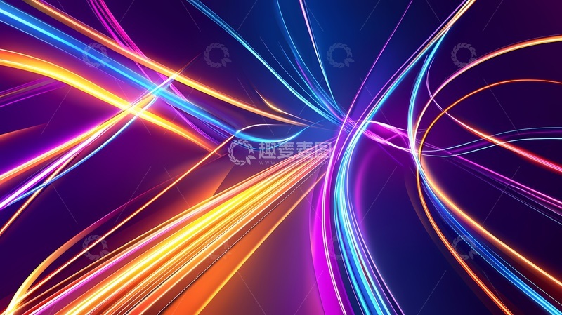高清大图下载【趣麦麦图】炫光线条科技感艺术背景