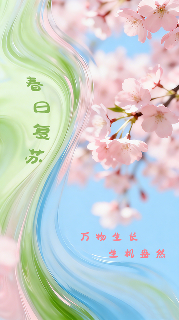 春日樱花生机盎然