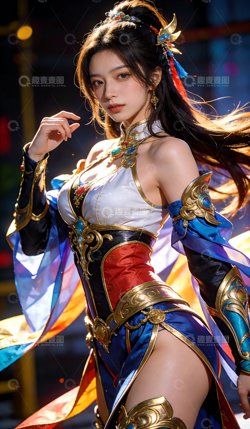 高清大图下载【趣麦麦图】华丽古风美女角色扮演写真装饰画