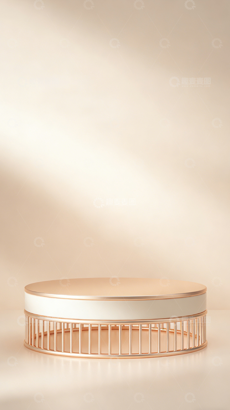 高清大图下载【趣麦麦图】简约金色展示台设计