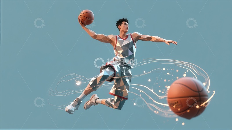 高清大图下载【趣麦麦图】篮球运动艺术插画