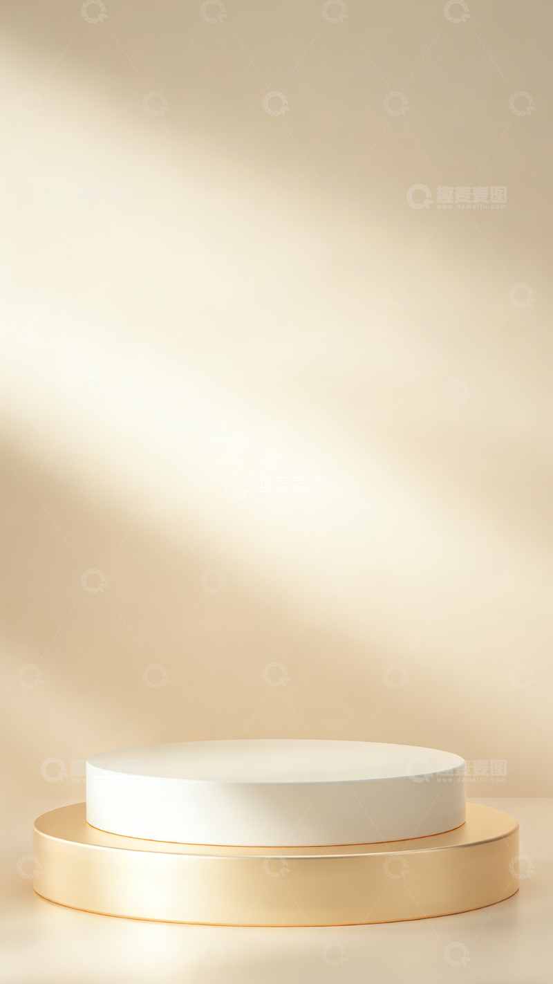 高清大图下载【趣麦麦图】简约金色展示台背景