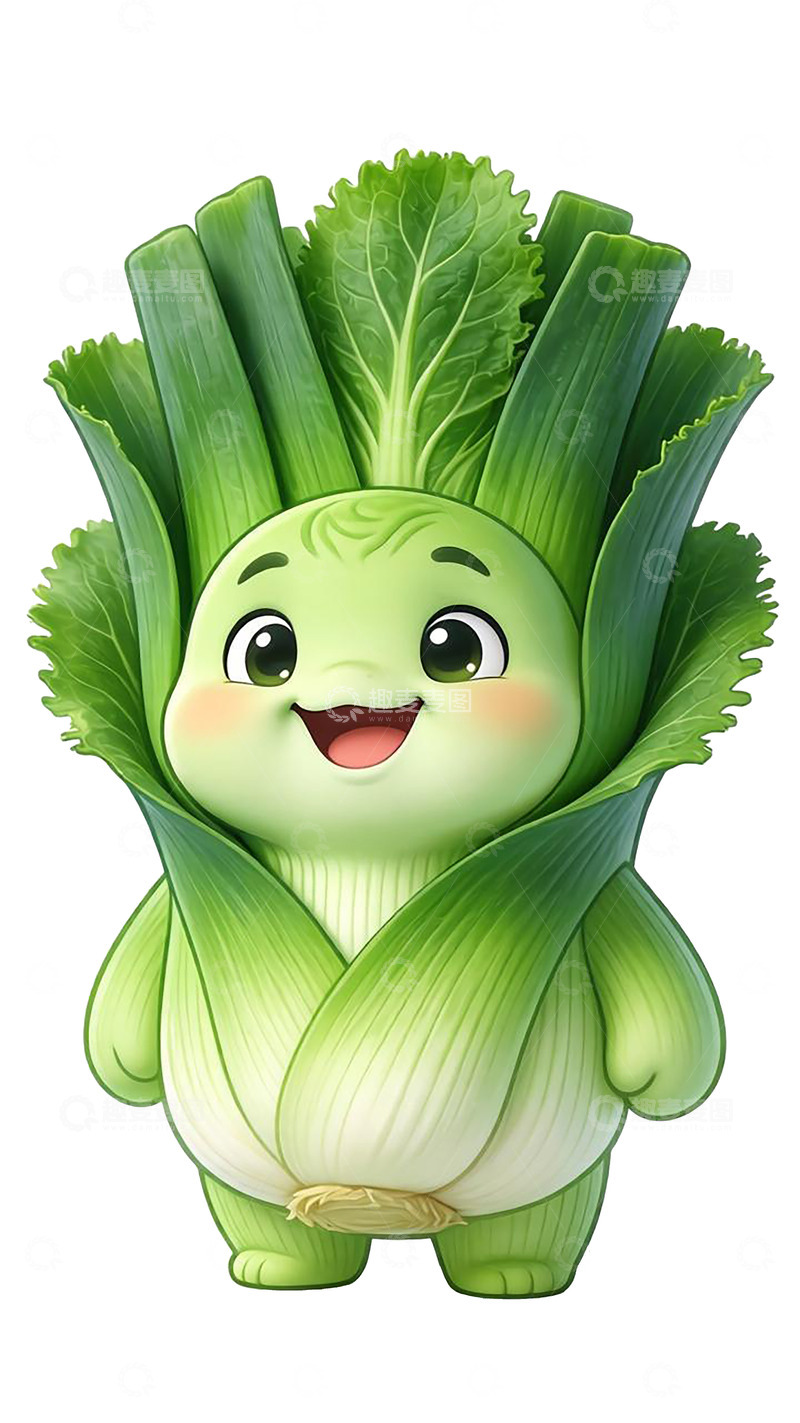 高清大图下载【趣麦麦图】卡通风格蔬菜拟人化设计插画