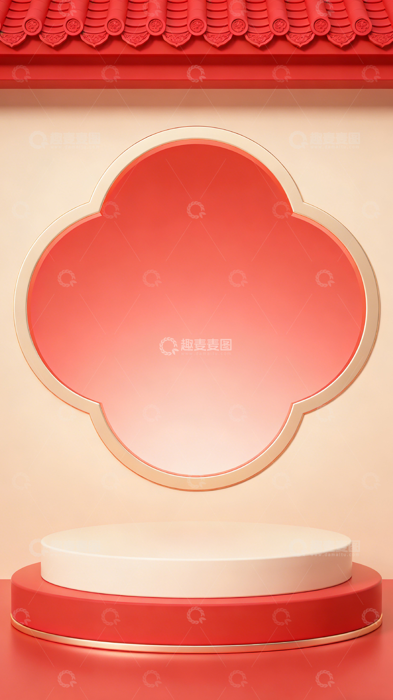 高清大图下载【趣麦麦图】东方风格舞台展示设计场景