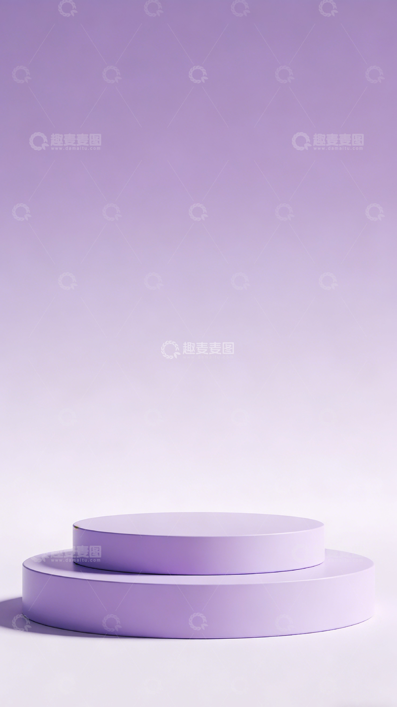 高清大图下载【趣麦麦图】紫色简约展示台设计