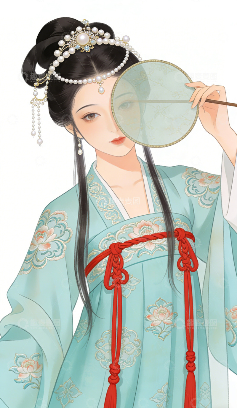 高清大图下载【趣麦麦图】-古风美人插画