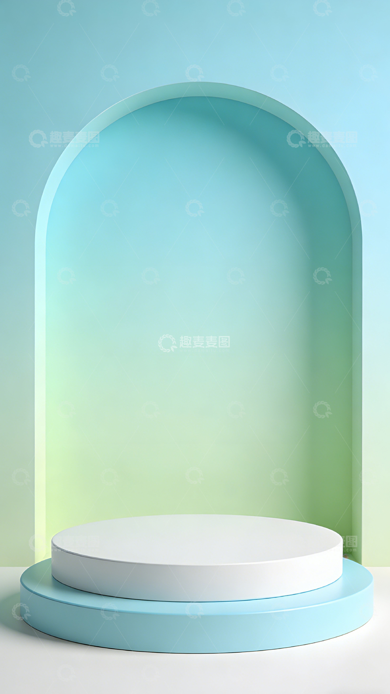 高清大图下载【趣麦麦图】简约拱形展台设计