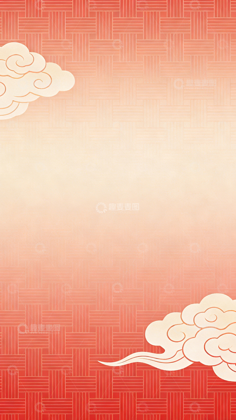 高清大图下载【趣麦麦图】中国风祥云背景设计素材