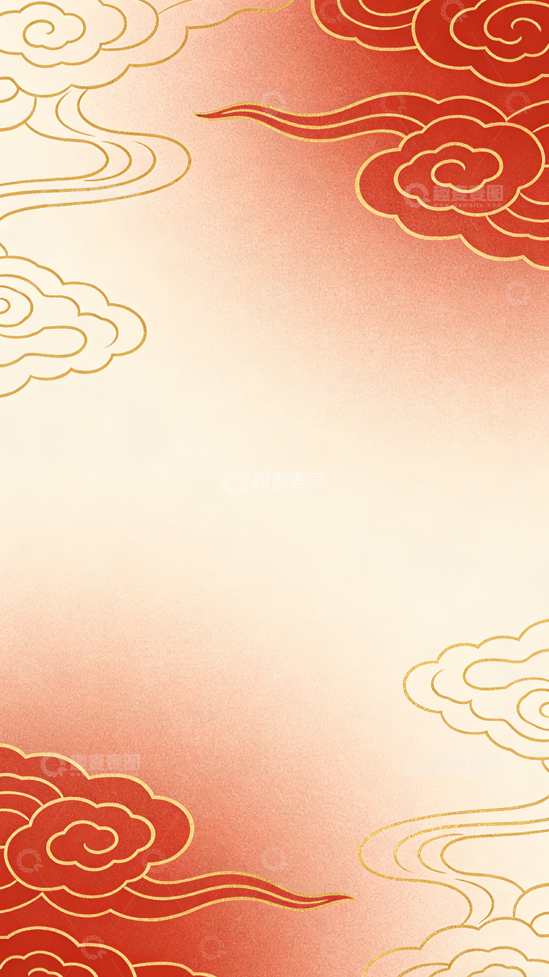 高清大图下载【趣麦麦图】中国风祥云背景图案