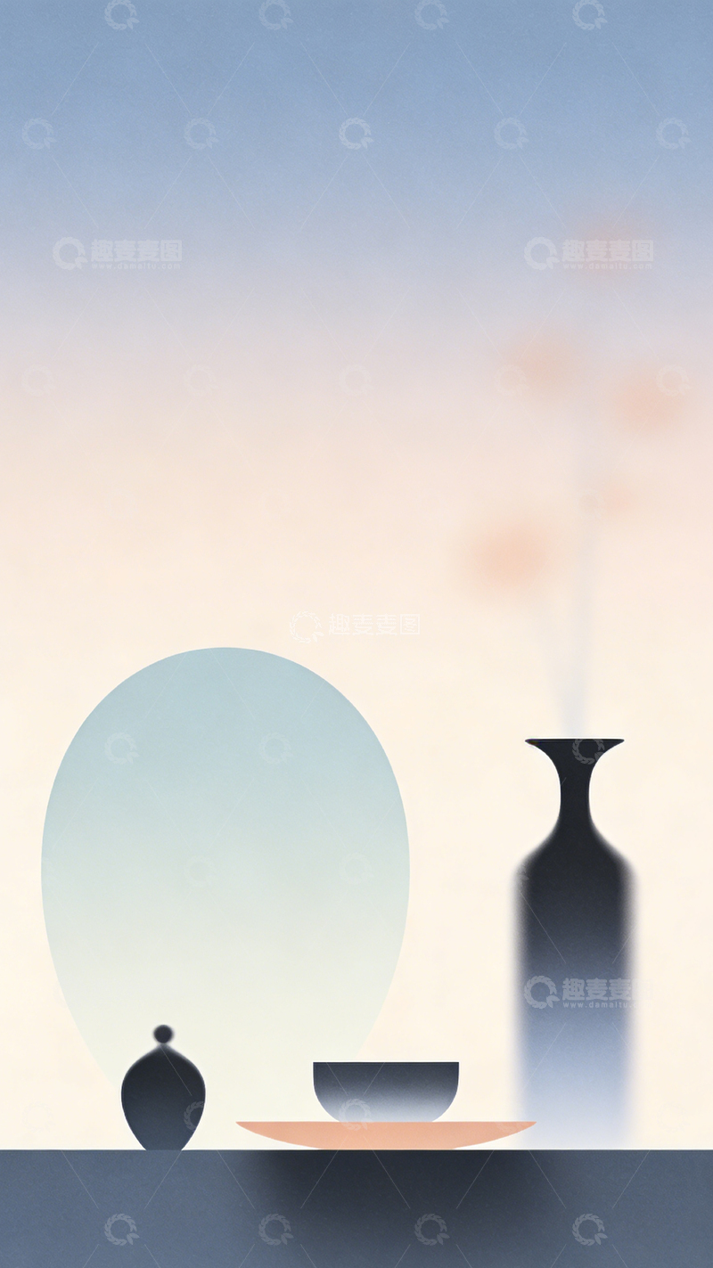 高清大图下载【趣麦麦图】极简风格静谧花瓶设计