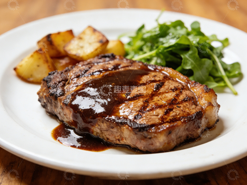 高清大图下载【趣麦麦图】西餐牛排美食摄影图片1