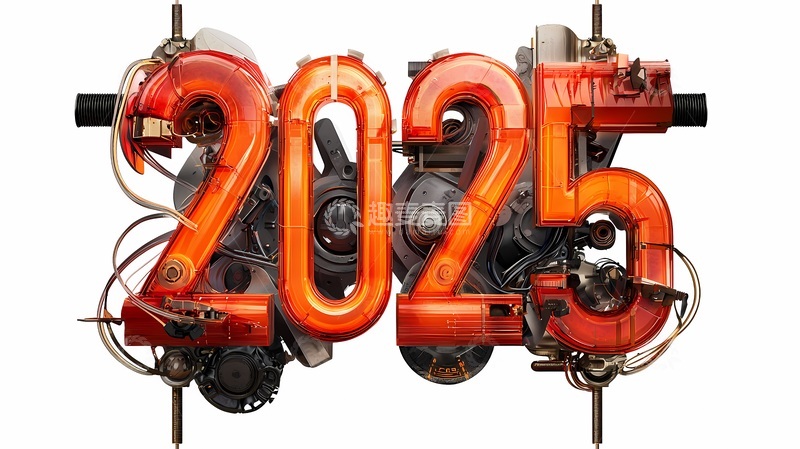 高清大图下载【趣麦麦图】机械风2025新年科技感设计