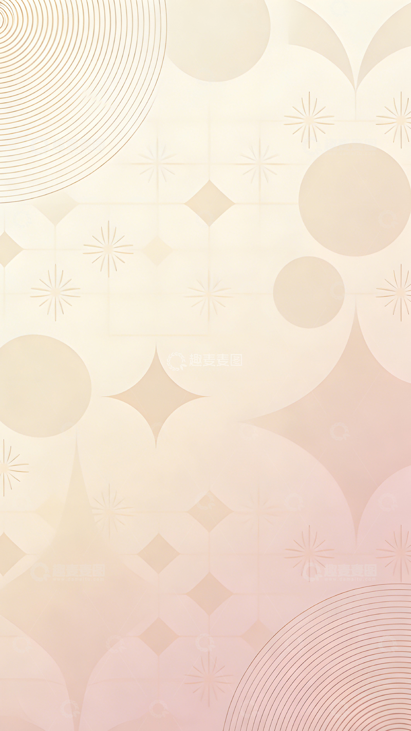 高清大图下载【趣麦麦图】简约淡雅几何图案壁纸