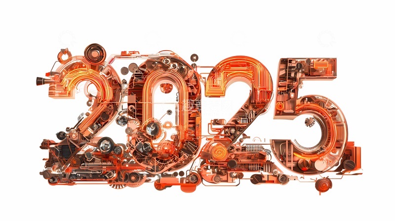 高清大图下载【趣麦麦图】未来科技风数字2025设计素材