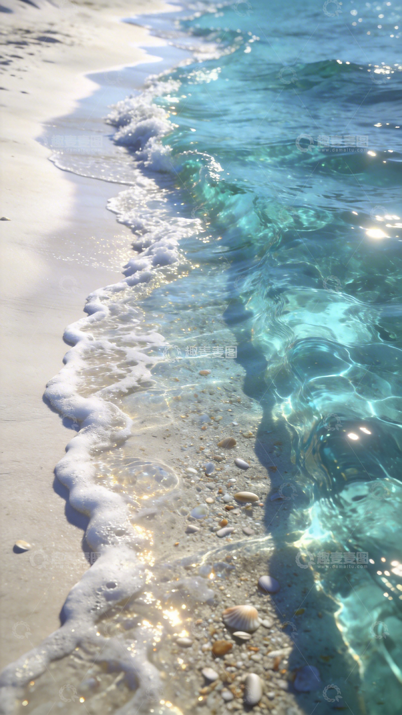 高清大图下载【趣麦麦图】海滩风光海浪沙滩摄影图片