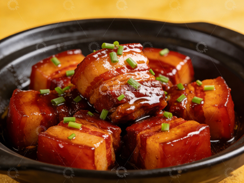 高清大图下载【趣麦麦图】红烧东坡肉砂锅美食摄影
