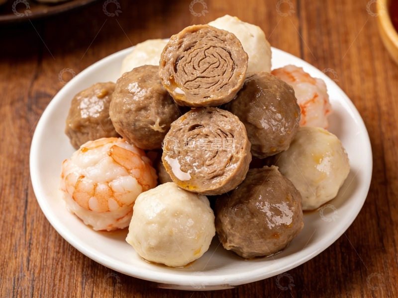 高清大图下载【趣麦麦图】美食盘中的丸子组合