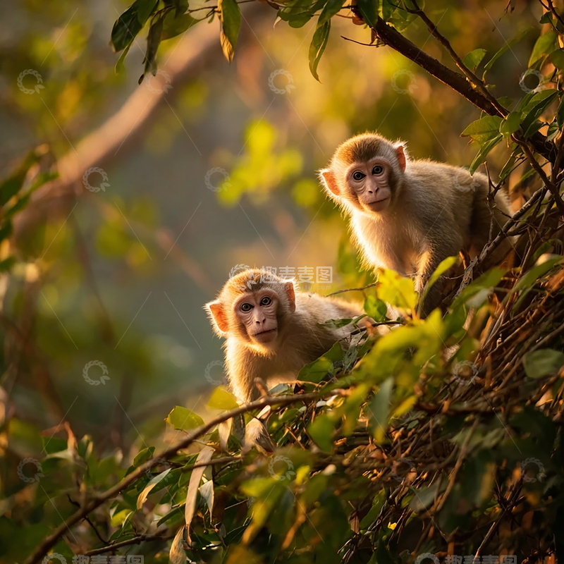 高清大图下载【趣麦麦图】迷你动物的绿荫秘密