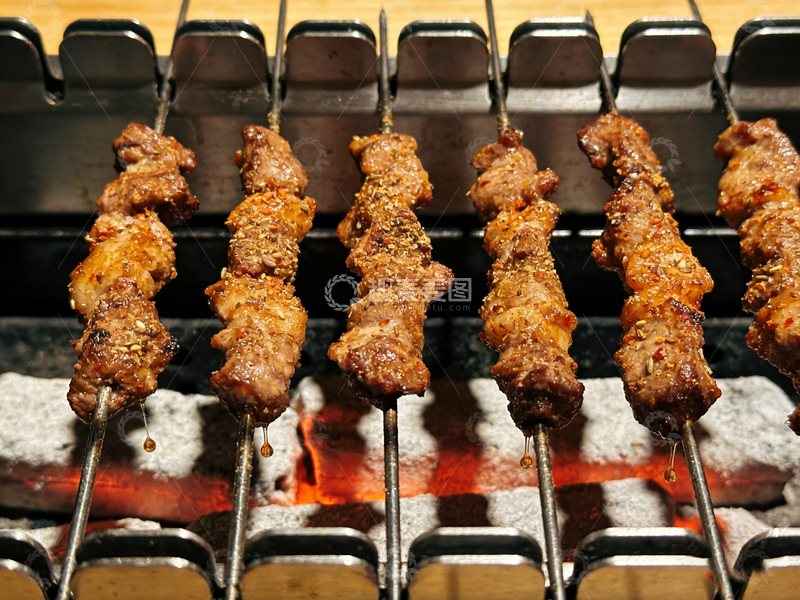 高清大图下载【趣麦麦图】烤肉串烧烤美食特写摄影