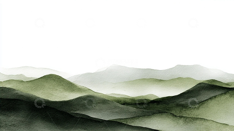 高清大图下载【趣麦麦图】山影层叠的静谧画卷