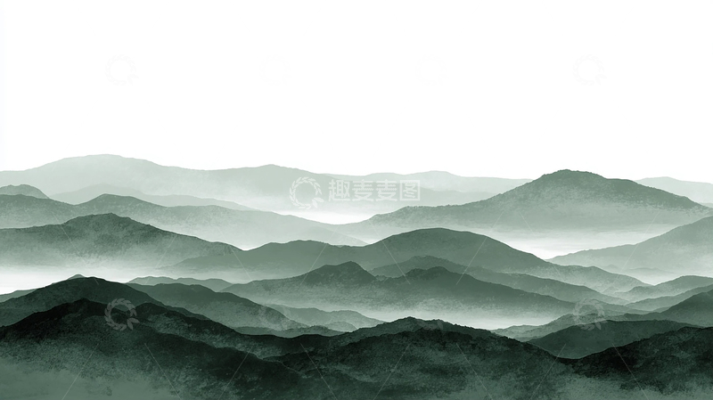 高清大图下载【趣麦麦图】波澜起伏山脉的静谧梦境