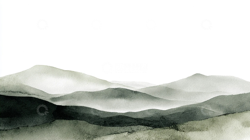 高清大图下载【趣麦麦图】云海环绕的古老山峦