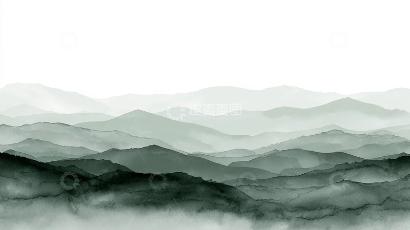 高清大图下载【趣麦麦图】起伏山峦的梦幻画卷
