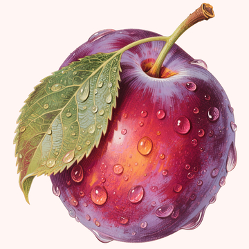 超写实插画李子2