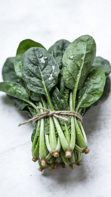 新鲜菠菜束摄影图片