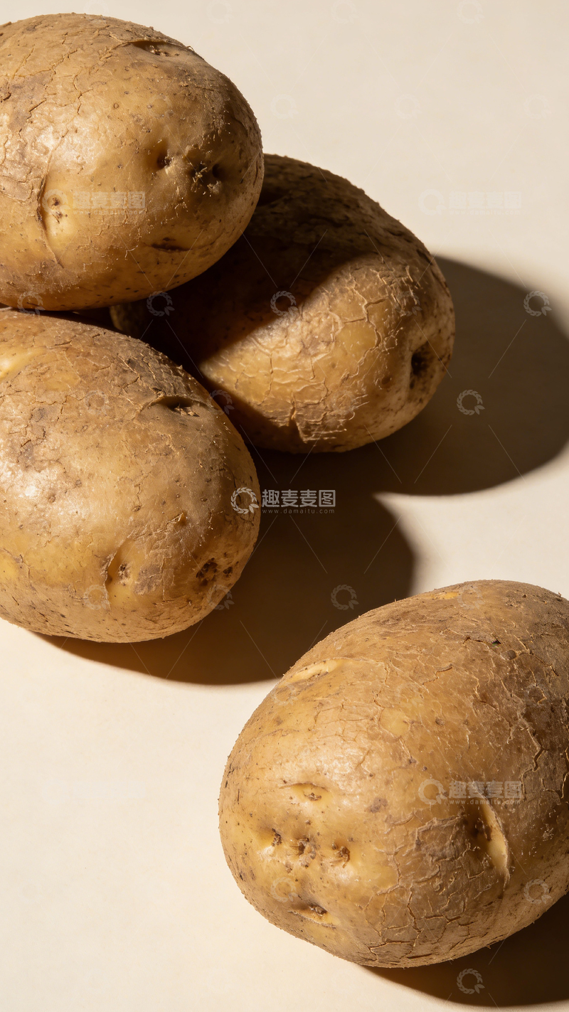 高清大图下载【趣麦麦图】自然光影马铃薯摄影图片
