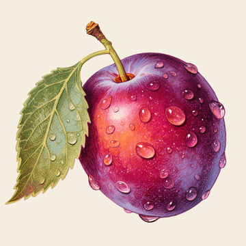 超写实插画李子1