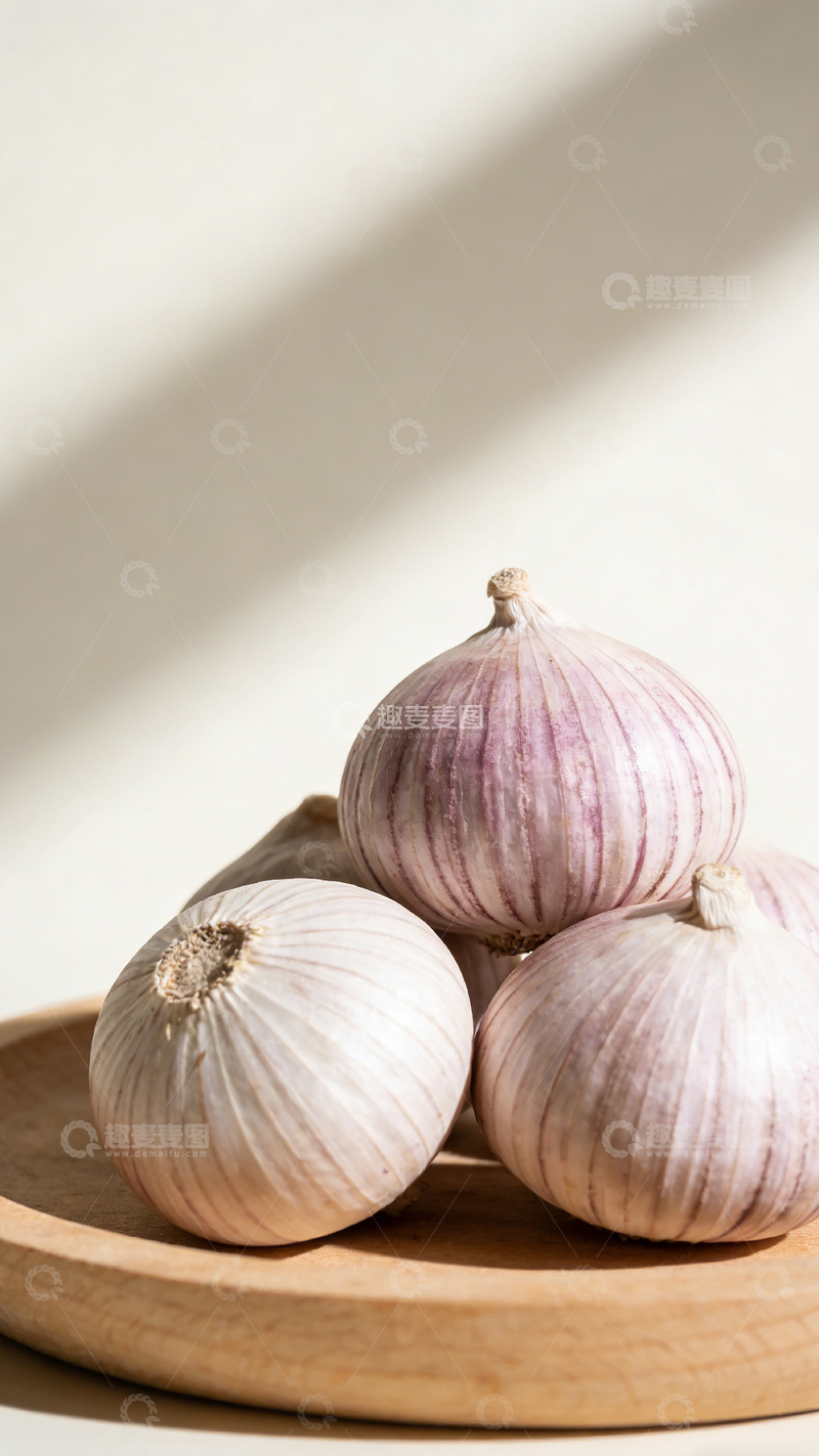 高清大图下载【趣麦麦图】简约风格大蒜摄影图片