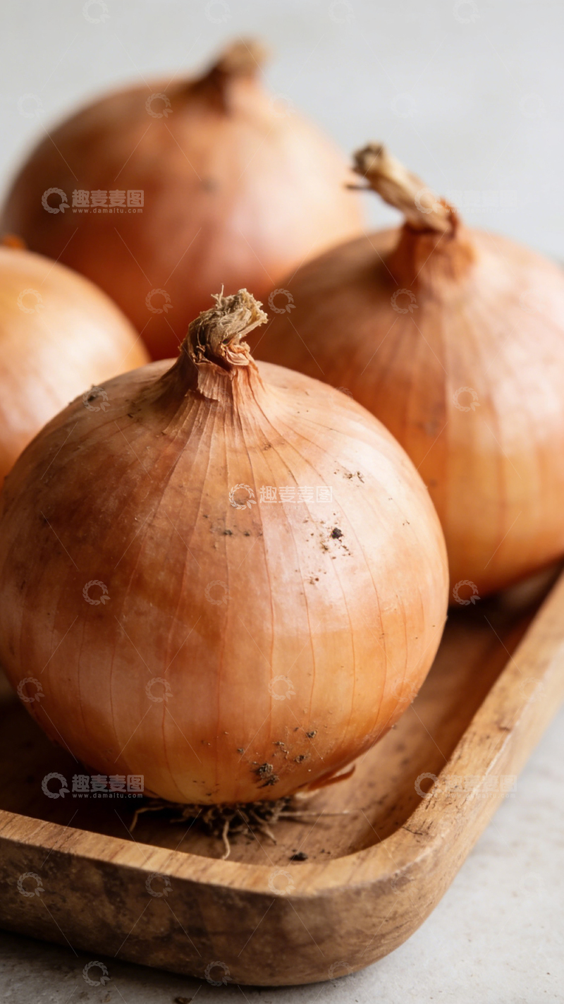 高清大图下载【趣麦麦图】木质托盘洋葱静物摄影
