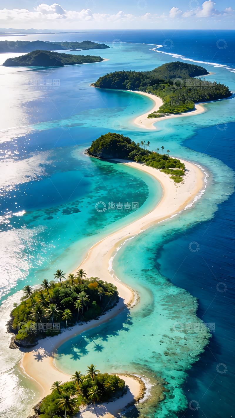高清大图下载【趣麦麦图】热带海岛航拍风光