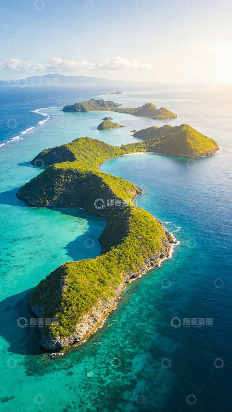 高清大图下载【趣麦麦图】海岛风光航拍景观