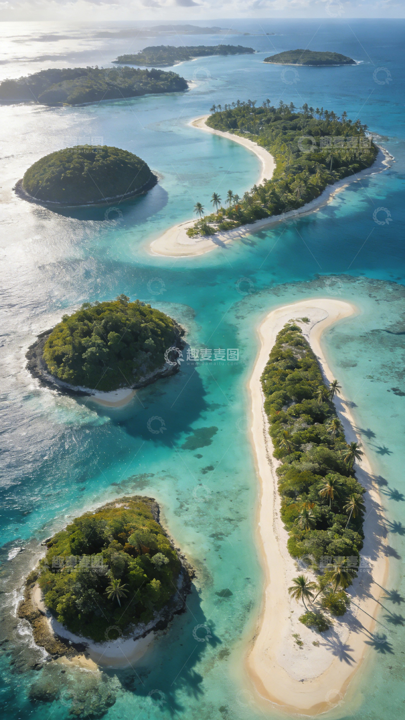 高清大图下载【趣麦麦图】热带岛屿航拍风光