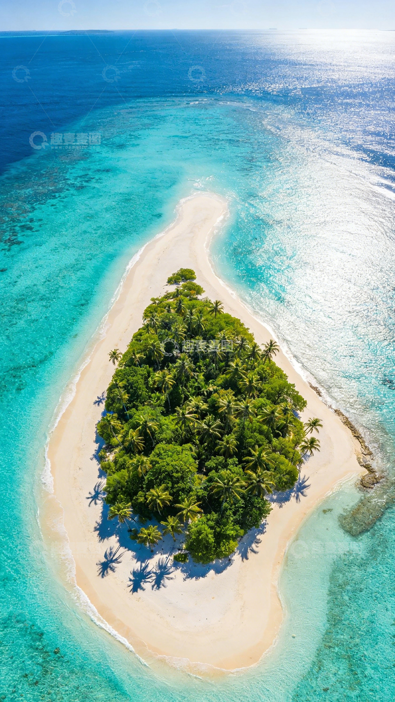 高清大图下载【趣麦麦图】热带岛屿航拍美景