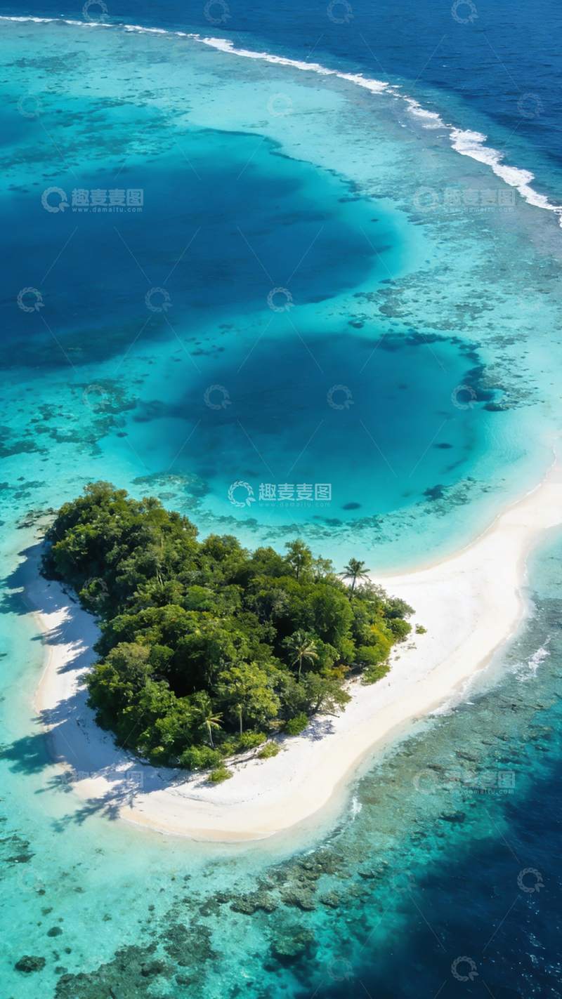 高清大图下载【趣麦麦图】热带海岛风光航拍图