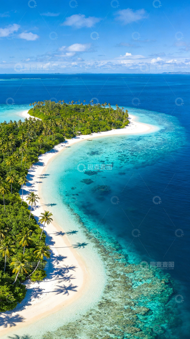 高清大图下载【趣麦麦图】热带海岛风光航拍景观