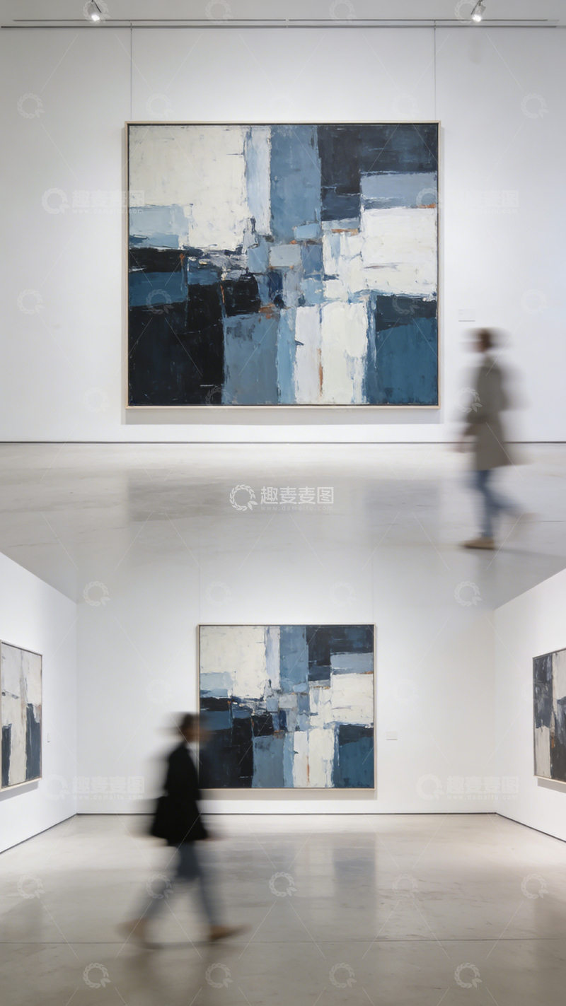 高清大图下载【趣麦麦图】现代艺术画廊抽象画作展示
