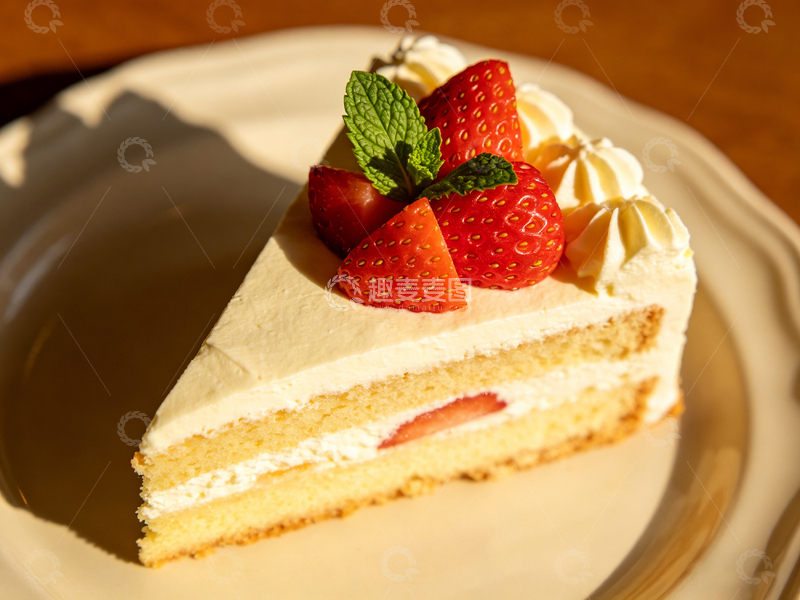 高清大图下载【趣麦麦图】草莓奶油蛋糕美食摄影图片13