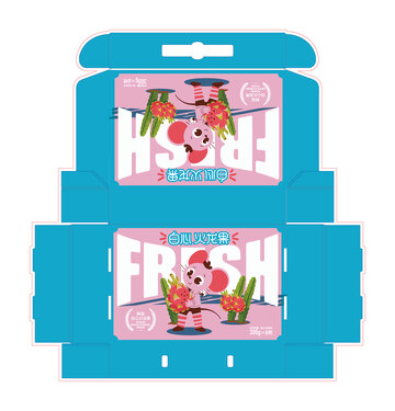 火龙果插画包装礼盒