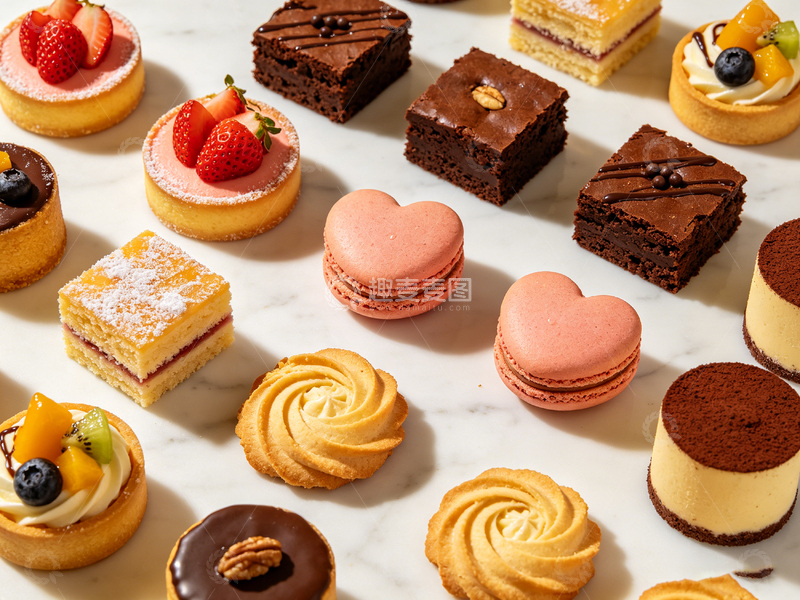 高清大图下载【趣麦麦图】精美甜点拼贴画