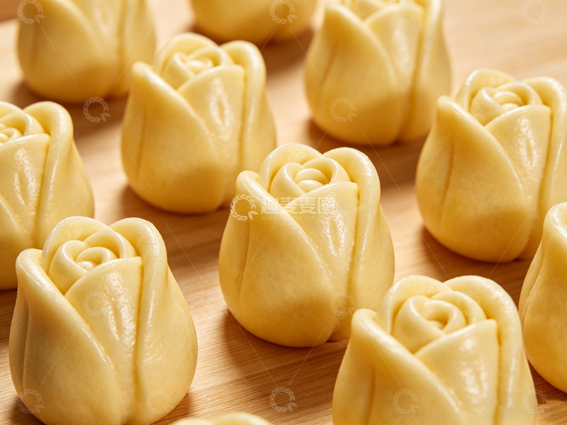 高清大图下载【趣麦麦图】花朵形状面食特写