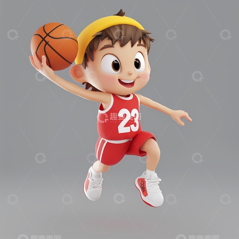 高清大图下载【趣麦麦图】卡通篮球少年动画角色设计素材