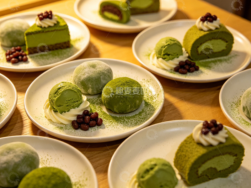 高清大图下载【趣麦麦图】抹茶甜点精致摆盘