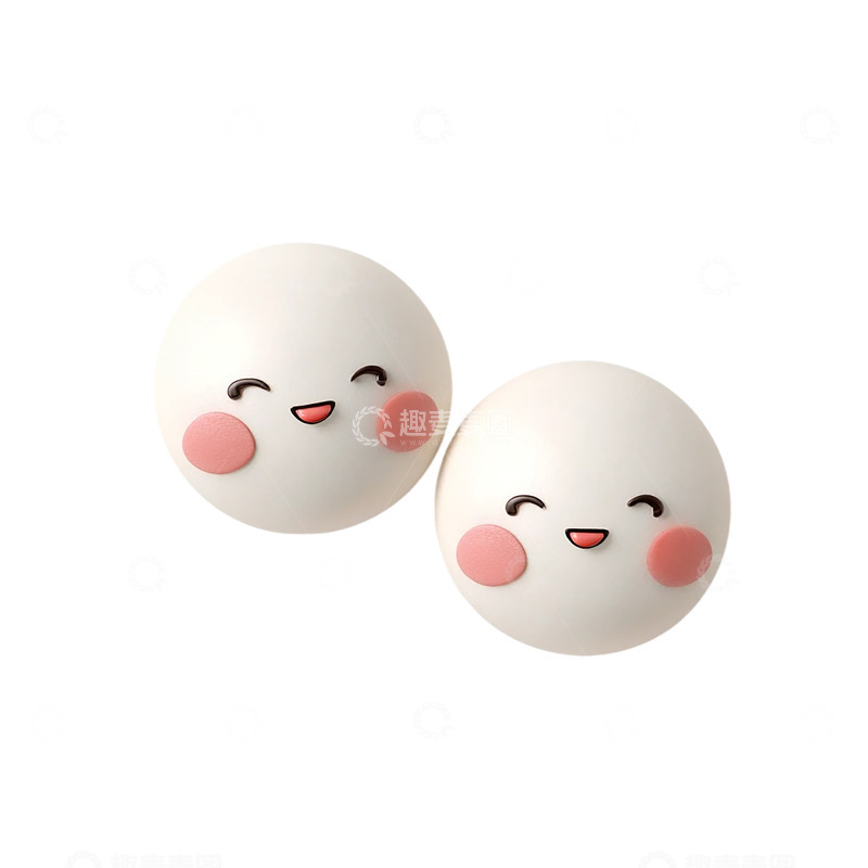 高清大图下载【趣麦麦图】俏皮可爱的萌趣圆球组合